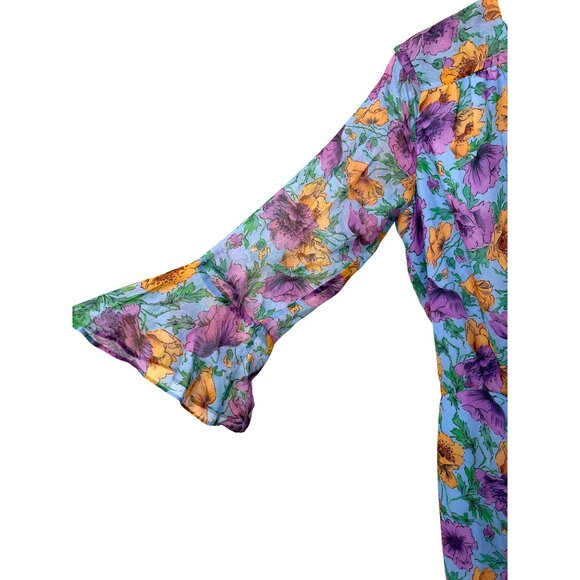 Veronica Beard $598 Silk Sean Floral Printed Ruched Mini Dress Sz 8 NEW - Picture 8 of 11